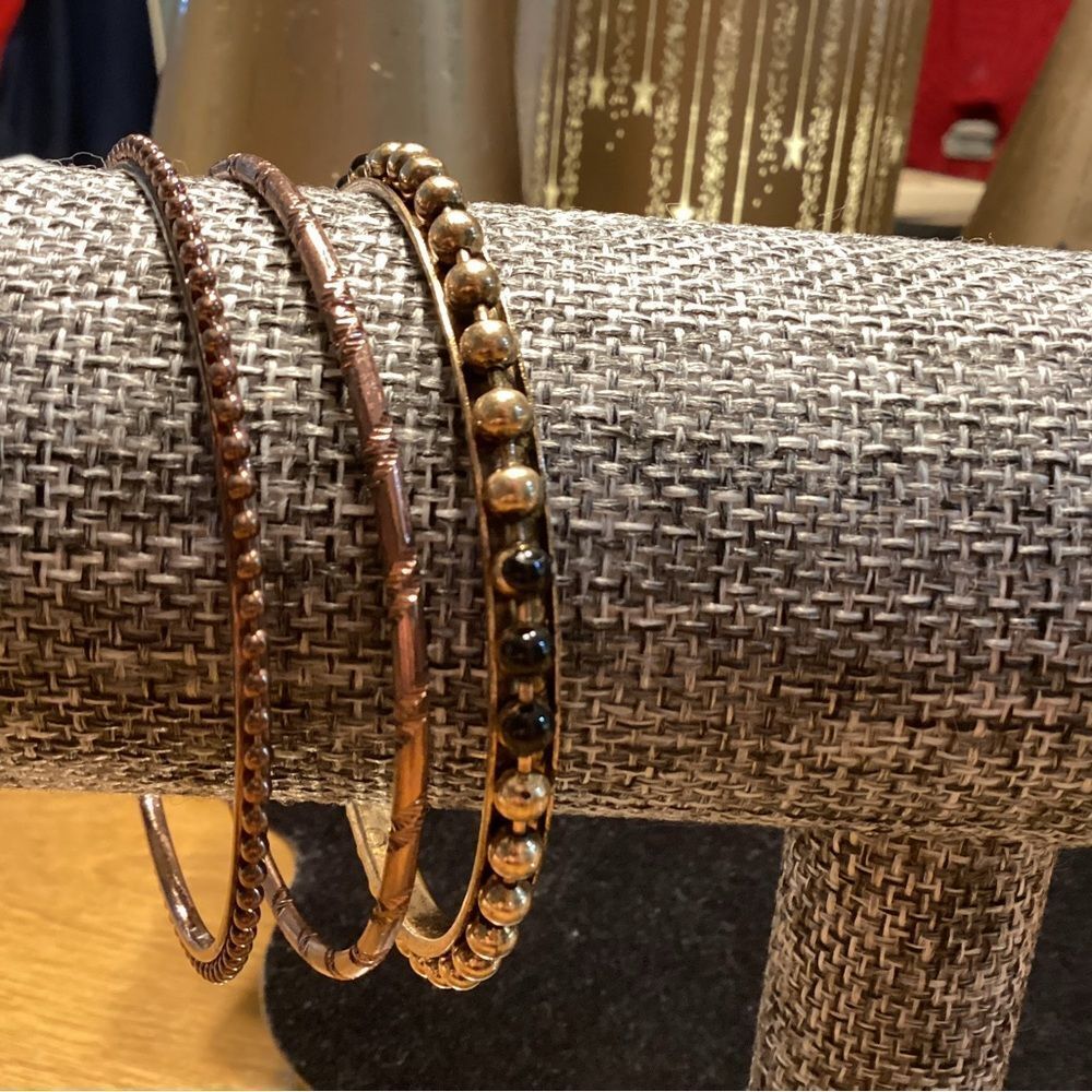 Set of 3 Chocolate Tone Bracelets